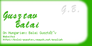 gusztav balai business card